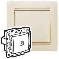 Выключатель одноклавишный Legrand Valena 10A 250V с подсветкой cлоновая кость 695601