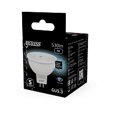 Лампа светодиодная Gauss GU5.3 5W 4100K матовая 101505205 2
