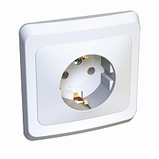 Розетка 2К+З Systeme Electric Этюд 16A 250V белая PC16-003B