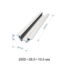 Профиль угловой накладной серебро 2м. Apeyron 08-03-01 2