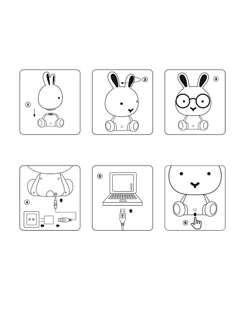 Настольная лампа Lucide Dodo Rabbit 71591/03/66 изображение 4 Настольная лампа Lucide Dodo Rabbit 71591/03/66 Фото № 4