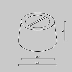 Чаша с коннектором питания Maytoni Technical Pendant system Parity TRA130RSC-1B 1