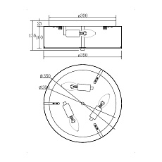 Потолочный светильник Maytoni Ripple MOD096CL-03CH 1