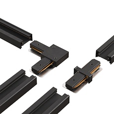 Шинопровод однофазный с питанием и заглушкой Crystal Lux CLT 0.11 01 L1000 BL 2