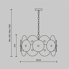 Подвесная люстра Maytoni Aster MOD007PL-08G 4