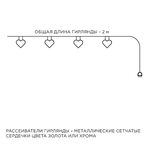 Гирлянда светодиодная Apeyron сердце 15-61 Фото № 6