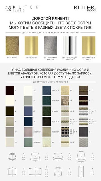  Потолочный светильник KUTEK SALETTO SAL-OCZ-1(ZM) Фото № 3