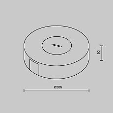 Чаша с коннектором питания Maytoni Technical Pendant system Parity TRA130SC-1B 1