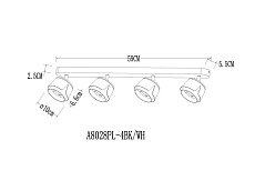 Спот Arte Lamp Amaks A8028PL-4BK 1
