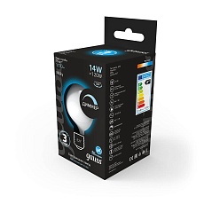 Лампа светодиодная филаментная диммируемая Gauss E27 14W 4100К матовая 153202214-D 1