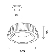 Встраиваемый светодиодный светильник ST Luce ST755.548.12 1