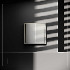 Проходной переключатель встраиваемый Voltum S70 двухклавишный 10А, (шелк) VLS020304 5