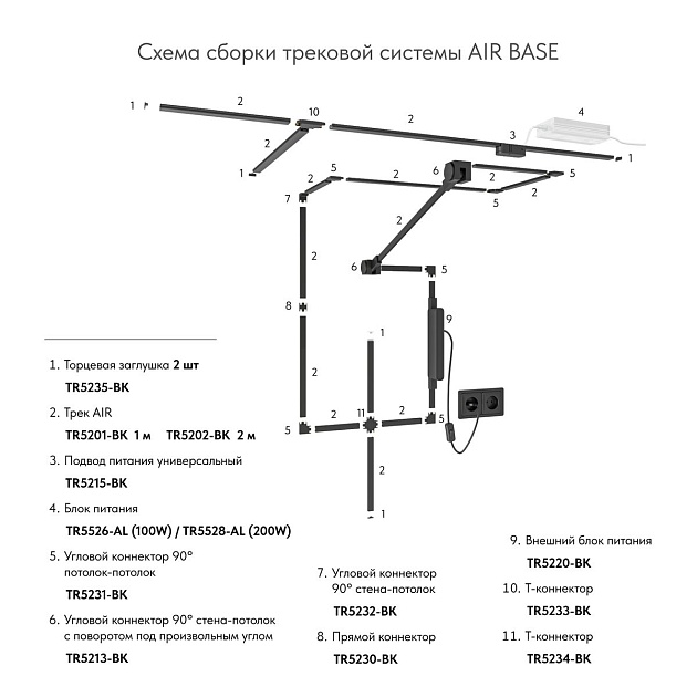 Соединитель DENKIRS AIR BASE TR5233-BK изображение 2 Соединитель DENKIRS AIR BASE TR5233-BK Фото № 2