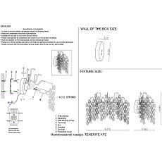Настенный светильник Crystal Lux Tenerife AP2 1
