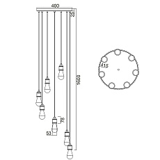 Подвесной светильник Vele Luce Tenuto VL6532P07 4