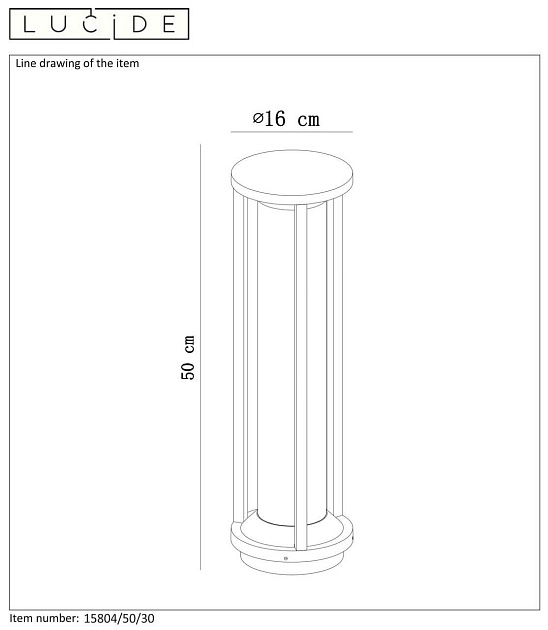 Уличный светильник Lucide Cadix 15804/50/30 Фото № 2