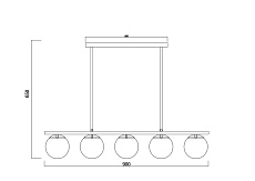Подвесная люстра Freya Zing FR5199PL-05BS 1
