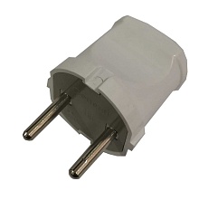 Вилка разборная General GRV-P-6-R-W-IP20, 6А, круглая, б/з, белая, IP20, 1/50/500