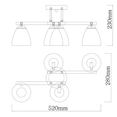 Потолочная люстра De City Тетро 673017204 3