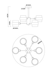 Потолочная люстра Arte Lamp Carlo A8205SP-6BK 1
