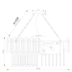 Подвесная люстра Garda Decor 62GDM-81008-800 1