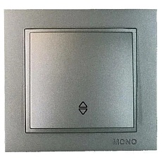 Выключатель одноклавишный Mono Electric Despina IP20 10A 250V антрацит 102-242425-109