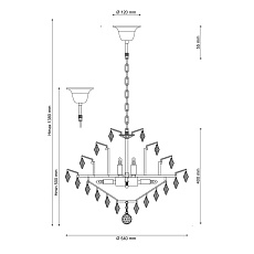 Подвесной светильник Lucia Tucci Eva 591.10 Oro 1