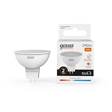 Лампа светодиодная Gauss GU5.3 3.5W 3000K матовая 13514 3