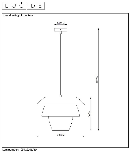 Подвесной светильник Lucide Jericho 05429/01/30 Фото № 6