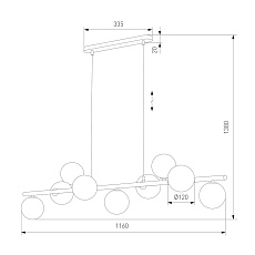 Подвесная люстра TK Lighting 4340 Estera 1