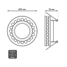 Встраиваемый светильник Gauss Backlight с подсветкой BL047  1