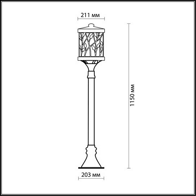 Уличный светильник Odeon Light Nature Lagra 2287/1A изображение 3 Уличный светильник Odeon Light Nature Lagra 2287/1A Фото № 3