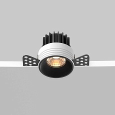 Встраиваемый светодиодный светильник Maytoni Round DL058-7W3K-TRS-B 1