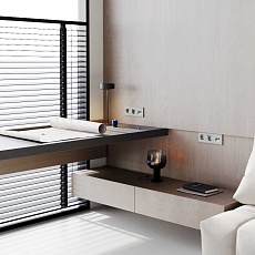 Розетка встраиваемая Voltum S70 с заземлением и защитными шторками, 16А, с USB, A+С, (сталь) VLS040505 2