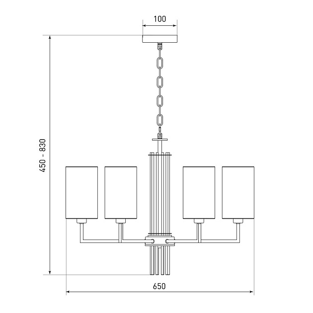 Подвесная люстра Eurosvet Soffio 60134/6 никель Фото № 2