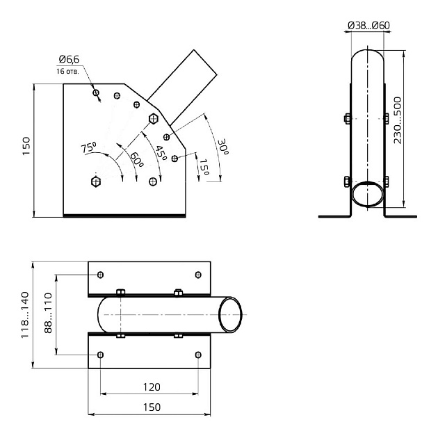 Кронштейн Gauss 903265103 изображение 2 Кронштейн Gauss 903265103 Фото № 2