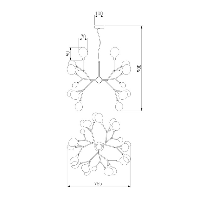 Подвесная люстра Bogates Lamella 554 изображение 2 Подвесная люстра Bogates Lamella 554 Фото № 2