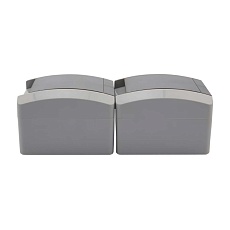 Блок вертикальный 2 розетки (керамика) INDUSTRIAL IP54 с заземлением, о/у, серый KRANZ KR-78-0616 1