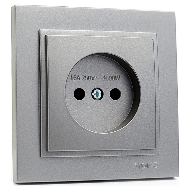 Розетка Mono Electric Despina антрацит 102-242422-116 изображение 1 Розетка Mono Electric Despina антрацит 102-242422-116 Фото № 1
