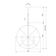 Подвесная люстра Eurosvet Santi 60139/6 хром Smart 1