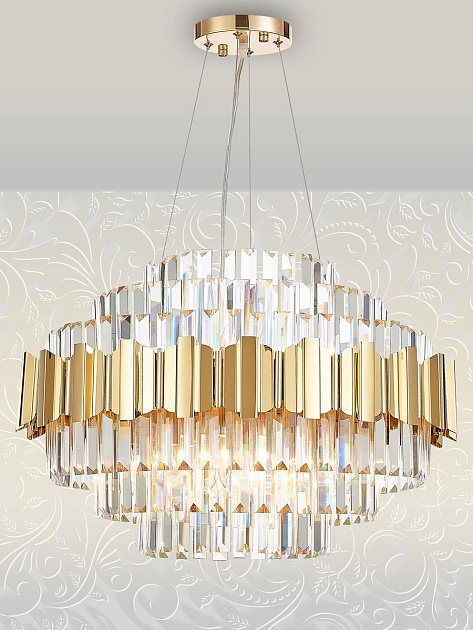 Подвесная люстра Natali Kovaltseva Ruby 81442/10C Gold Фото № 4