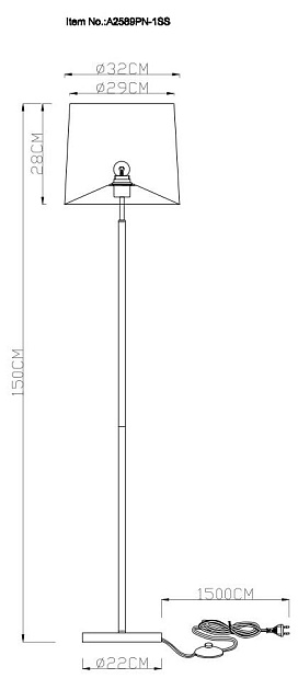 Торшер Arte Lamp Rodos A2589PN-1SS изображение 3 Торшер Arte Lamp Rodos A2589PN-1SS Фото № 3