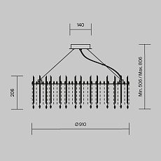Подвесная люстра Maytoni Rocio MOD036PL-18N 2