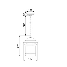 Уличный подвесной светильник Maytoni Salamanca O031PL-01BR 3