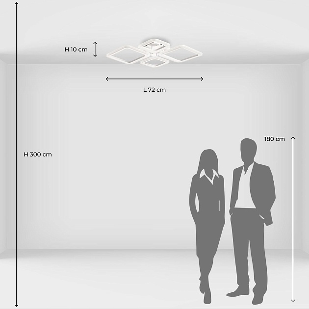 Потолочная светодиодная люстра De City Мадлен 424018304 Фото № 2