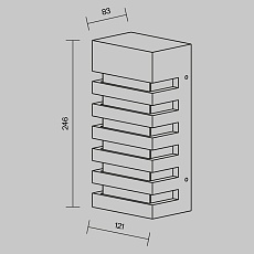 Бра Maytoni Outdoor O034WL-01B 1