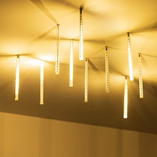 Уличная светодиодная гирлянда Ardecoled тающие сосульки 230V теплый белый ARD-Icefall-Classic-D12-200-10Pcs-Clear-32Led-Live Warm 026044