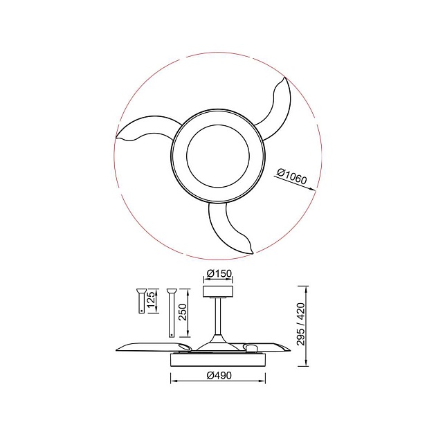 Люстра-вентилятор Mantra NISEKO FAN M 9010 изображение 2 Люстра-вентилятор Mantra NISEKO FAN M 9010 Фото № 2