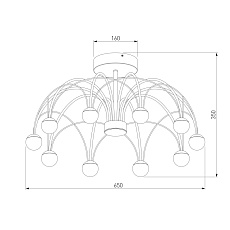 Потолочная светодиодная люстра Eurosvet Ragno 90035/10 LED черный 3