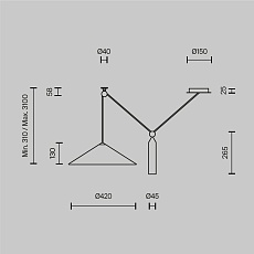 Подвесной светильник Maytoni Technical Peso P080PL-01W 1